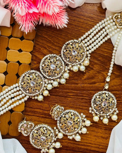 Heera choker set (white)