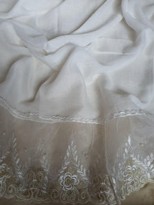 White Baroque Hijaab