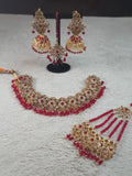 Gold & red choker set