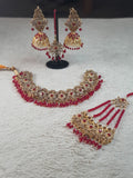 Gold & red choker set