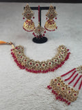 Gold & red choker set