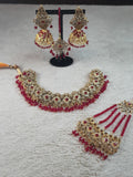 Gold & red choker set