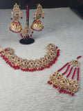 Gold & red choker set