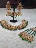 Gold & green choker set