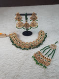 Gold & green choker set