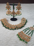 Gold & green choker set