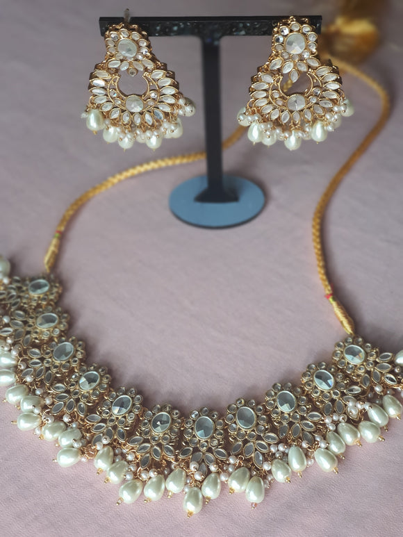 Necklace, earrings,tikka set