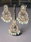 Necklace, earrings,tikka set