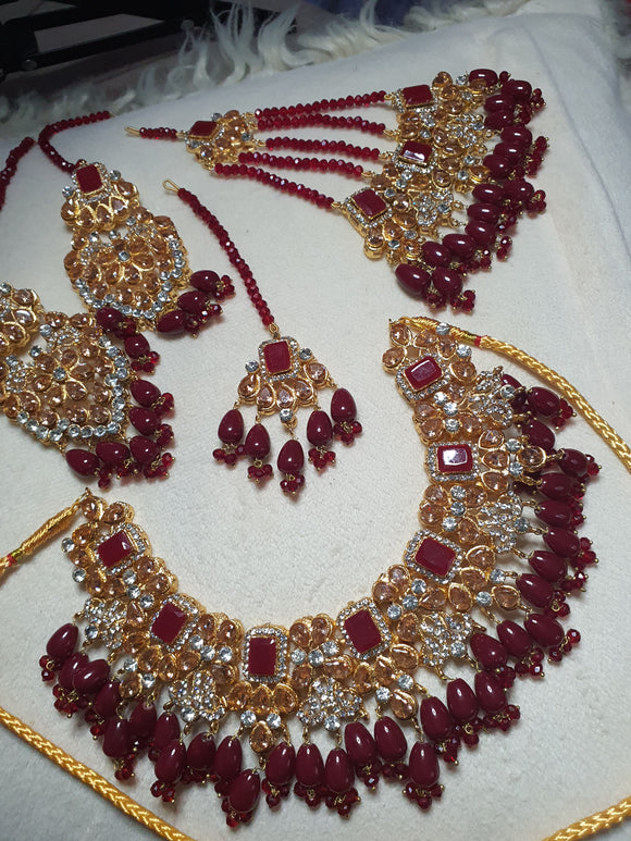 Zahra bridal set (red)
