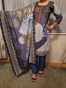 winter dhanak 3 piece